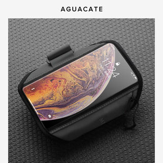 Aguacate25 new sports mobile phone arm bag for men and women, running mobile phone arm bag for apple 17, universal fitness wrist mobile phone bag, double pole gray (suitable for weight 100_160)