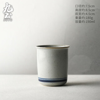 Jiutu household ceramic cold kettle large capacity old-fashioned retro teapot blue and white underglaze color cold kettle teacup blue and white water cup