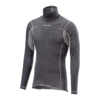 Castelli scorpion cycling jersey men's autumn and winter warm locking temperature absorbent sweat-wicking basement lightweight long-sleeved t-shirt 4518522 gray 008 xl