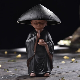 Unclumsy creative ceramic tea leakage tea filter tea pet household tea filter kungfu tea set tea filter creative all-ceramic filter 2-black pottery filter set-qifu