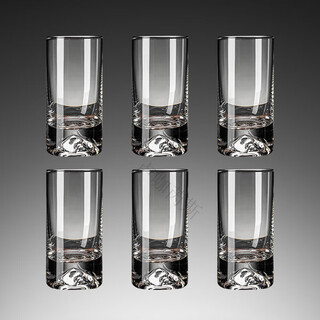 Lugaris white wine glass set, light luxury household 2 liang high-end wineware, light luxury crystal glass 100ml wine cup wine dispenser, iceberg crystal 2 liang cups 100ml 6 pieces