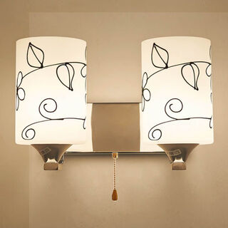 Yilin wall lamp bedroom wall bedside lamp simple modern creative european american american led living room aisle stair lamp 8233-2 9 watt led bulb pull switch