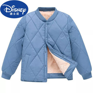 Disney's new all-in-one cotton school uniform artifact children's down jacket liner medium and large boys' and children's warm and girls' jacket light blue whole piece of cotton not lumpy 150 recommended height 130-145cm