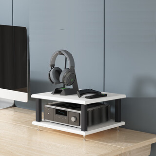 Desktop desktop small rack audio rack power amplifier cabinet headphone amplifier amp printer rack sound card decoding two-layer white