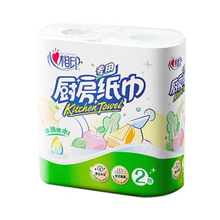 Papel de cocina de corazón a corazón, rollo de cocina, papel para limpiar aceite, papel de cocina para el hogar, toallas de papel espesadas absorbentes de aceite y agua, paquete familiar asequible, 1 transporte, 2 rollos