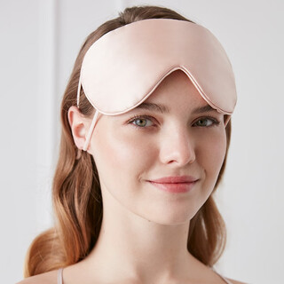 Manito valentine's day gift cozy silk eyemask ear-hook mulberry silk blackout sleeping goods cherry blossom pink full