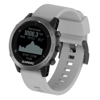 Songlu songlu multifunctional outdoor running heart rate cycling mountaineering air pressure altitude gps track ranging waterproof sports watch black gray silicone