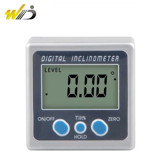 Wd high-precision digital display inclinometer mini level inclinometer level ruler slope gauge electronic angle metal single-sided magnetic-y00