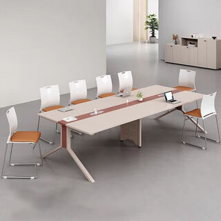 办公室会议桌简约现代桌椅组合长条会议桌小型培训桌烤漆会议长桌 1.8米会议桌