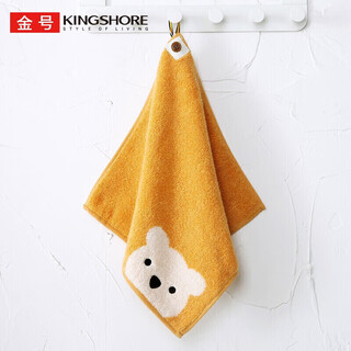 Gold type a children's small towel 100 pure cotton hand towel hanging face wash cotton square towel baby towel face wash handkerchief 1