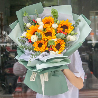 Eswina flower express sunflower mix and match bouquet birthday gift nationwide delivery in the same city 6 sunflowers elegant style