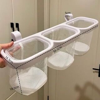 Bedside basket baby crib head rack diaper table storage hanging bag diaper diaper fence storage box crib hanging basket-S hook strong grip