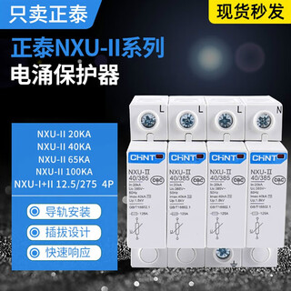 Lightning protector nxu-ii 20 40 65 100ka first level surge nxu-i+ii 12.5/275 4p nxui+ii4p125/385 first level surge
