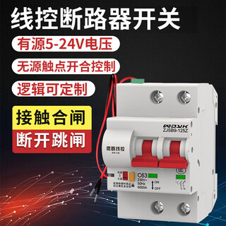 际工 微断云控线控智能断路器空气开关有线辅助触点控制空开zjsb9-125 2P 63A