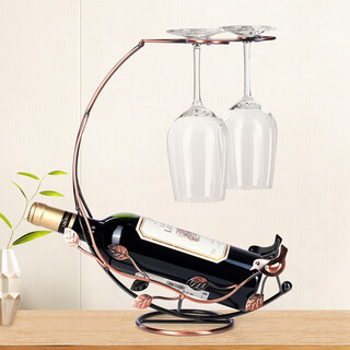 Kangzhirun 2023 new red wine rack ornaments red wine cup holder wine rack household red wine cup holder upside-down wine cabinet decoration forest bronze (cup not included)