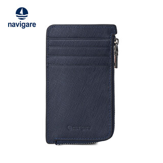 Navigare italian small sailing ship card holder id storage bag card slot men's business card holder birthday gift blue-n4a509-041103g