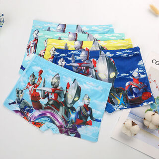 Children's underwear for boys and girls, cartoon underwear for small and medium-sized children, cute cartoon four-corner boxer briefs for men and women, various children's underwear yunyouli ultraman boys 4-pack xl size recommendation 31-44jin jin equals 0.5 kg 4-8 years old