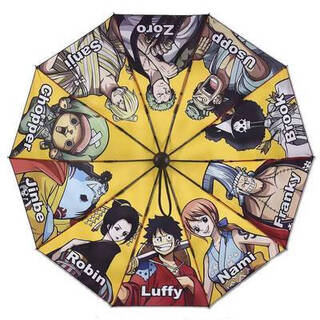 One piece umbrella with fish, fully automatic folding one piece original one piece luffy one piece umbrella, fully automatic folding