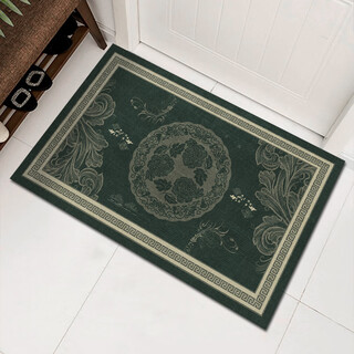 Hua fei hua chinese style entrance door floor mat bathroom bathroom non-slip mat kitchen floor mat door entry home foot mat chinese style a-dark green 100*160cm