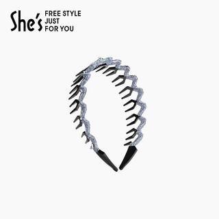 She s qianzi wavy bangs broken hair clip hair pressure headband non-slip hair hoop hair accessories hairpin birthday gift for girlfriend blue m0