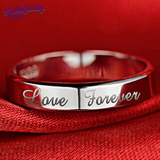 Dl 1998 platinum ring live mouth 925 decoration single ring tail ring one men and women closed live - eternity - one - live (men)