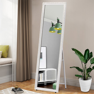 Huakaizhixing dressing mirror, full-length floor mirror, light luxury solid wood fitting mirror, high-definition ultra-white mirror, platinum pattern