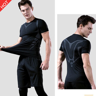 Niukaile sports t-shirt men's quick-drying short-sleeved ice silk summer half-sleeved tops loose fitness running basketball training clothes summer sci-fi short-sleeved l