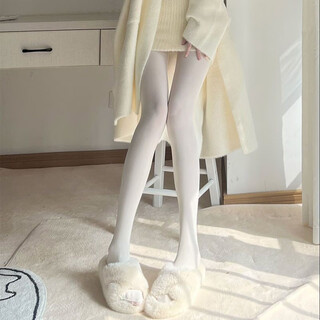 Feiyu lolita pure desire milky white soft cute jk girl velvet 120d jumpsuit dance leggings solid color-white 80-140jin jin equals 0.5kg /145-170cm