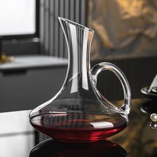 Gnas high-looking waterfall-style fast crystal glass decanter red wine filter household european creative wine divider flask crystal belt handle decanter 1500ml