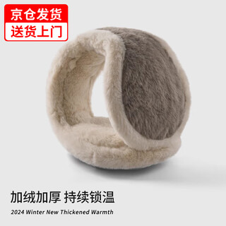 Miao yijia earmuffs keep warm in winter, korean version for men and women, cute student earmuffs, plush earbags, anti-freeze folding earmuffs, brown plush earmuffs, ear protection and windproof