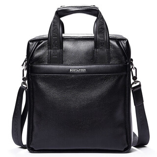 Boston denton men's shoulder messenger bag student trendy backpack large capacity multifunctional handbag first layer cowhide briefcase