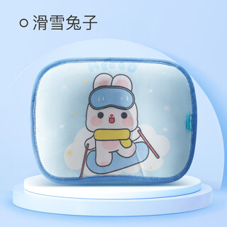 Hazun baby torticollis correction pillow baby u-shaped shaping pillow anti-migraine sleeping head type 0 to 6 months newborn mat ice ski rabbit removable ice silk breathable shaping buckwheat