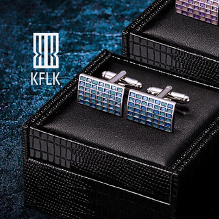 KFLK法式袖扣衬衫袖钉商务男士生日礼物衬衣袖口扣钉 Cufflinks 刻字 K302