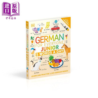 German for Everyone Junior 5 Words a Day DK 人人学德语 青少版 一天学5个单词 英文原版 语言词汇 练习学习