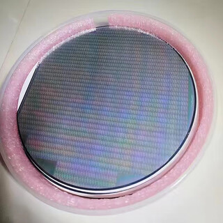 Crystal cpu wafer wafer photolithography integrated circuit chip semiconductor silicon wafer teaching science test six inches 07 free acrylic bracket