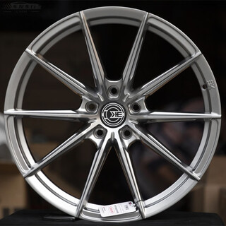 Ke german wf-cf03 internet celebrity spinning wheels are suitable for mercedes-benz, bmw, audi xingrui and lynk & co models, high-gloss silver (all aluminum alloy + spinning process) 19 inches 8.5j