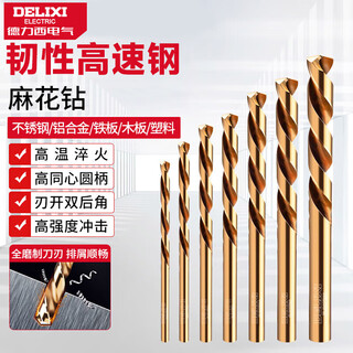 Delixi electric high hardness twist drill bit stainless steel alloy steel toughness high speed steel drilling dlx-042 4.0mm