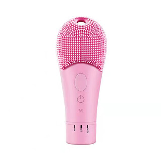 New silicone facial cleanser electric beauty facial washer facial massage introducer home rechargeable pore cleaner pink facial cleanser battery model chinese