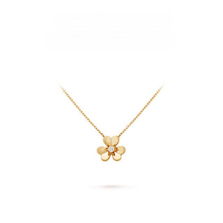 Ji ge original four-leaf clover classic fashion series gold platinum diamond mini necklace 520 students