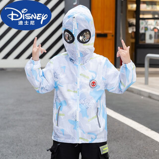 Disney children's sun protection clothes summer new baby sun protection clothes ultraman zero jacket thin summer men's spider-man light blue (with mesh lining) 120
