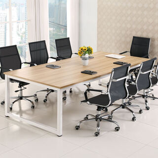 Zuosheng conference table office training table long table reading negotiation table white steel frame 2.4 meters * 1.2 meters