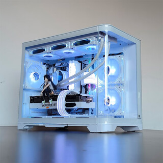 Wanjia canopy white mini curved glass sea view room computer case desktop matx240/360 water cooling canopy white (supports matx/360 water cooling/40 graphics card