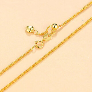 Chihuan 18k gold chopard chain necklace women's love tail pull-out small hole pendant special pure white gold pin chain 18k gold gold chopard chain love tail thickness 1mm 2g55cm