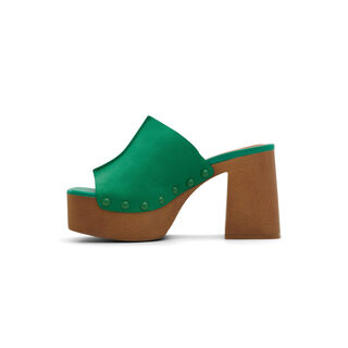 Call it spring women's woodstock high heel sandals bright green 8.5