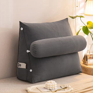 Belly pregnancy pad, intercourse pillow, buttock pillow, couple triangle pillow, intercourse pillow, butt-elevating pillow, curie-grey (removable and washable), 40l x 35h x 15thick cm/no round pillow