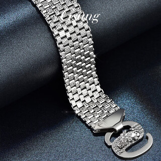 Gsung platinum pt950 men's platinum business double-sided carving craft pixiu buckle fashion bracelet needs to be customized, please contact customer service to confirm the gold weight price