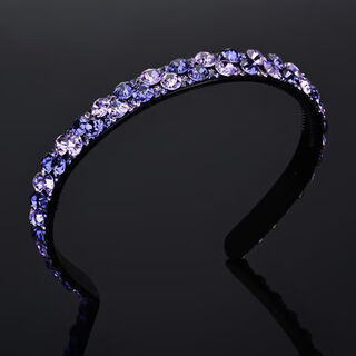 Clockwork spring hairpin hairband wide edge simple hair accessories rhinestone versatile elegant lady headband korean style hairband head cave sn8161 violet my goddess style headband 1.5 cm wide