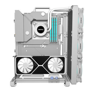 Open chassis itx matx atx aluminum alloy portable portable chassis rack eatx special-shaped diy small chassis silver atx38 extended