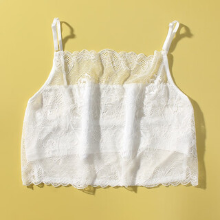 High-end mulberry silk suspender bra summer base black white vest sexy lace tube top anti-exposure white peony flower-no breast pad m suitable for 85-105jin jin equals 0.5 kg