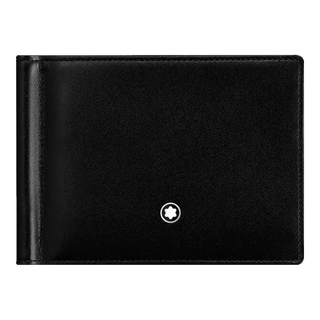 95% new montblanc montblanc meisterstück series black wallet with 6 compartments and metal bill holder 5525 mid-autumn festival gift